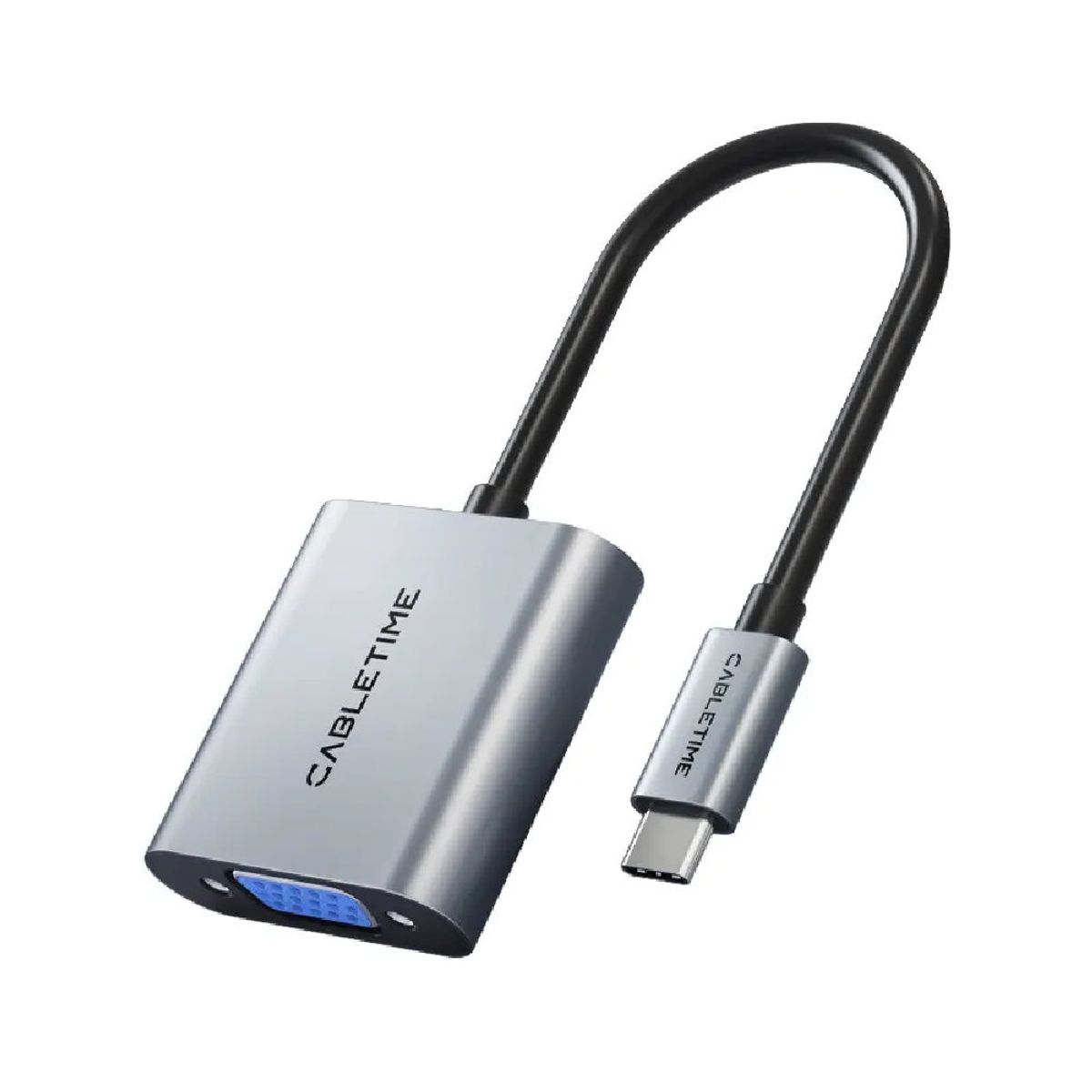 GENERICO - Adaptador de USB-C macho a VGA hembra  CABLETIME CP17A