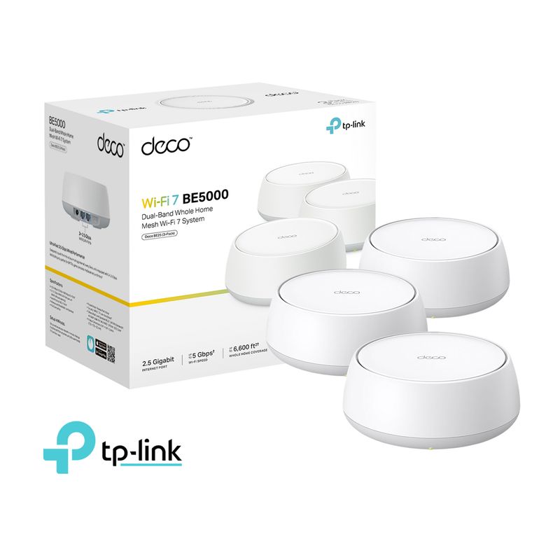 TP LINK - TP-LINK Deco BE25 3-pack Sistema Wi-Fi 7 Mesh BE3600 de Doble Banda