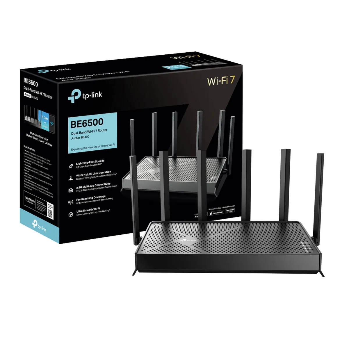 TP LINK - TP-LINK Router Archer BE400 BE6500 Wi-Fi 7 Doble Banda Easy Mesh