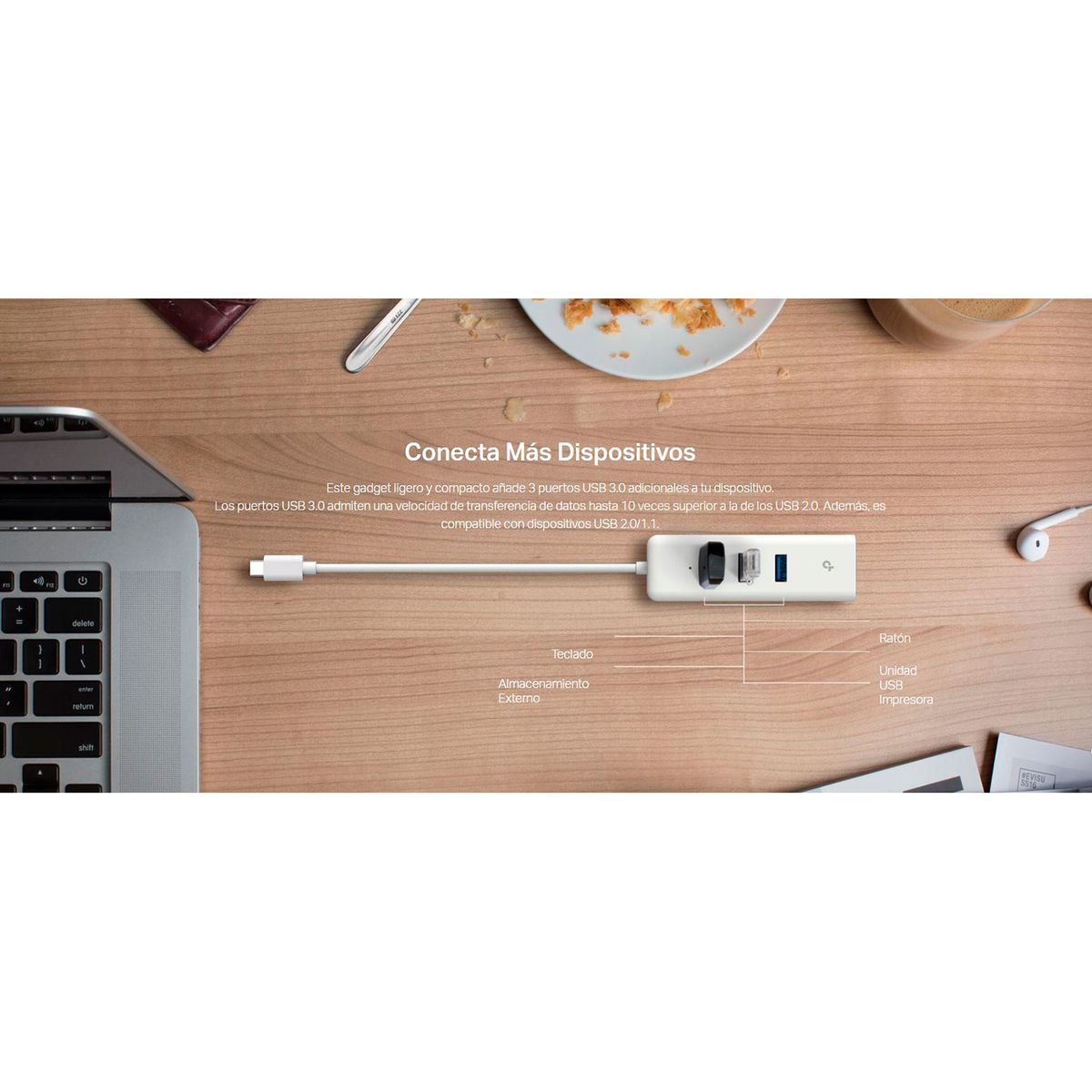 TP LINK - TP-LINK UE330C Adaptador USB tipo C a Hub 3 puertos y Gigabit Ethernet