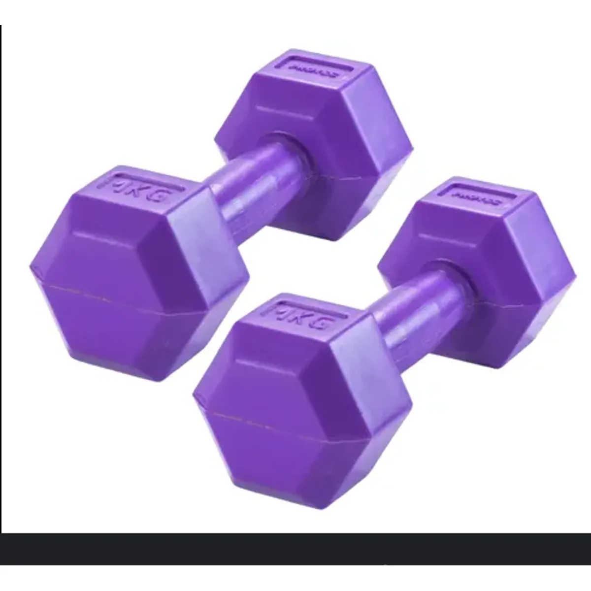 GENERICO - Mancuernas 4 Kg Pesa Hexagonal Mancuerna PVC Pesas