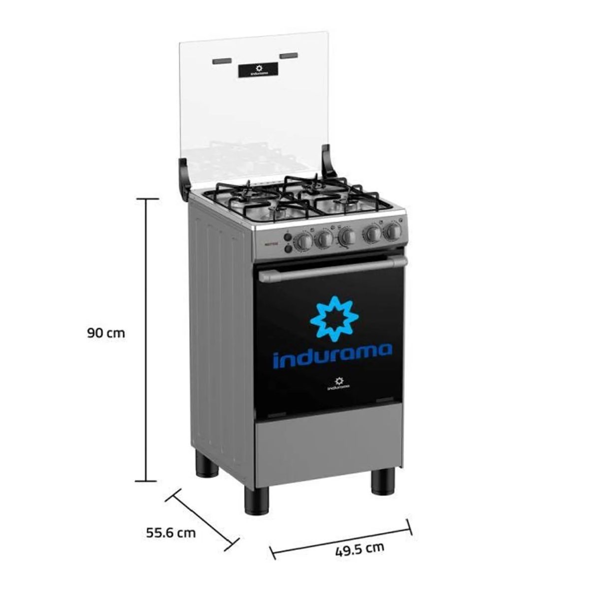 INDURAMA - COCINA GAS INDURAMA MATISSE 20 CROMA 4 HORNILLAS
