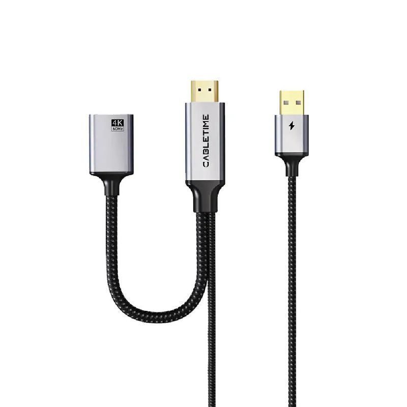 GENERICO - Adaptador de HDMI macho a DisplayPort 4K hembra CABLETIME CP51B