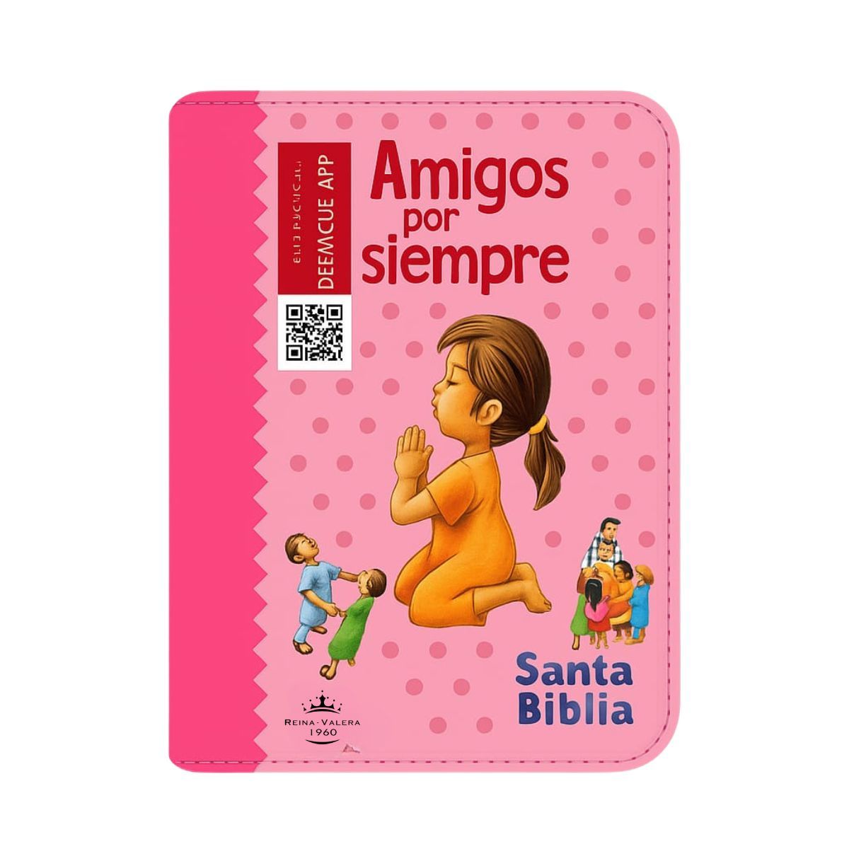GENERICO - Biblia Para Niños Reina Valera 1960 tapa rosa con cierre