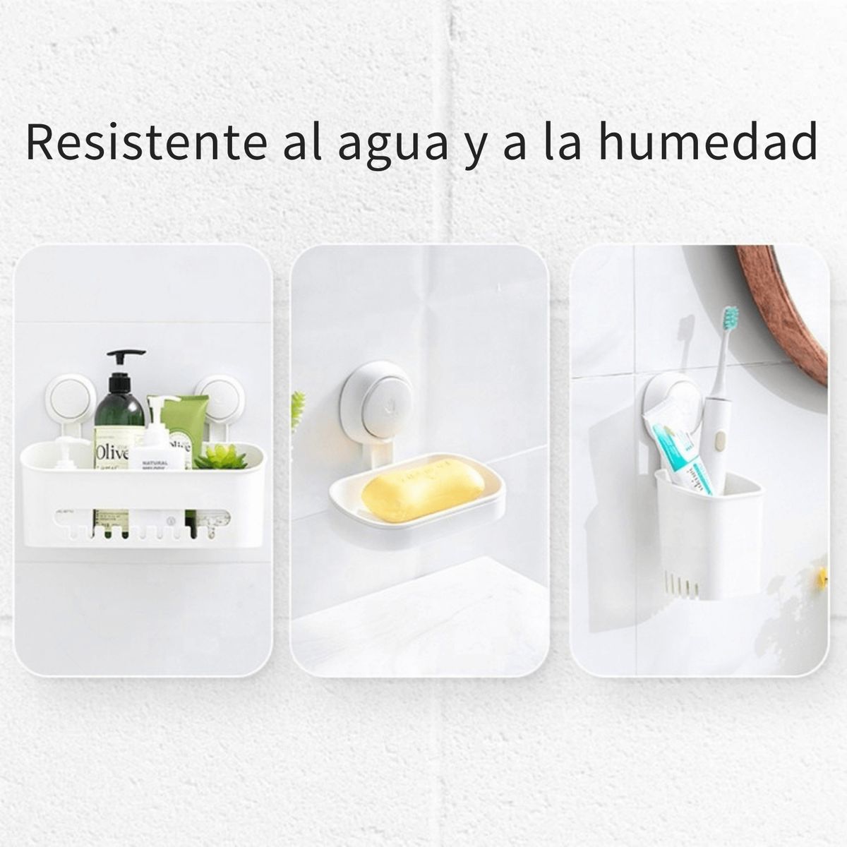 GENERICO - Set de organizadores con ventosa al vacío