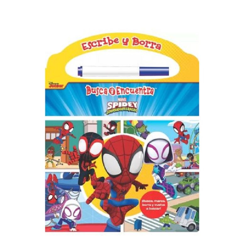 PI KIDS - ESCRIBE Y BORRA BUSCA Y ENCUENTRA  MARVEL SPIDEY Y SUS AMIGOS