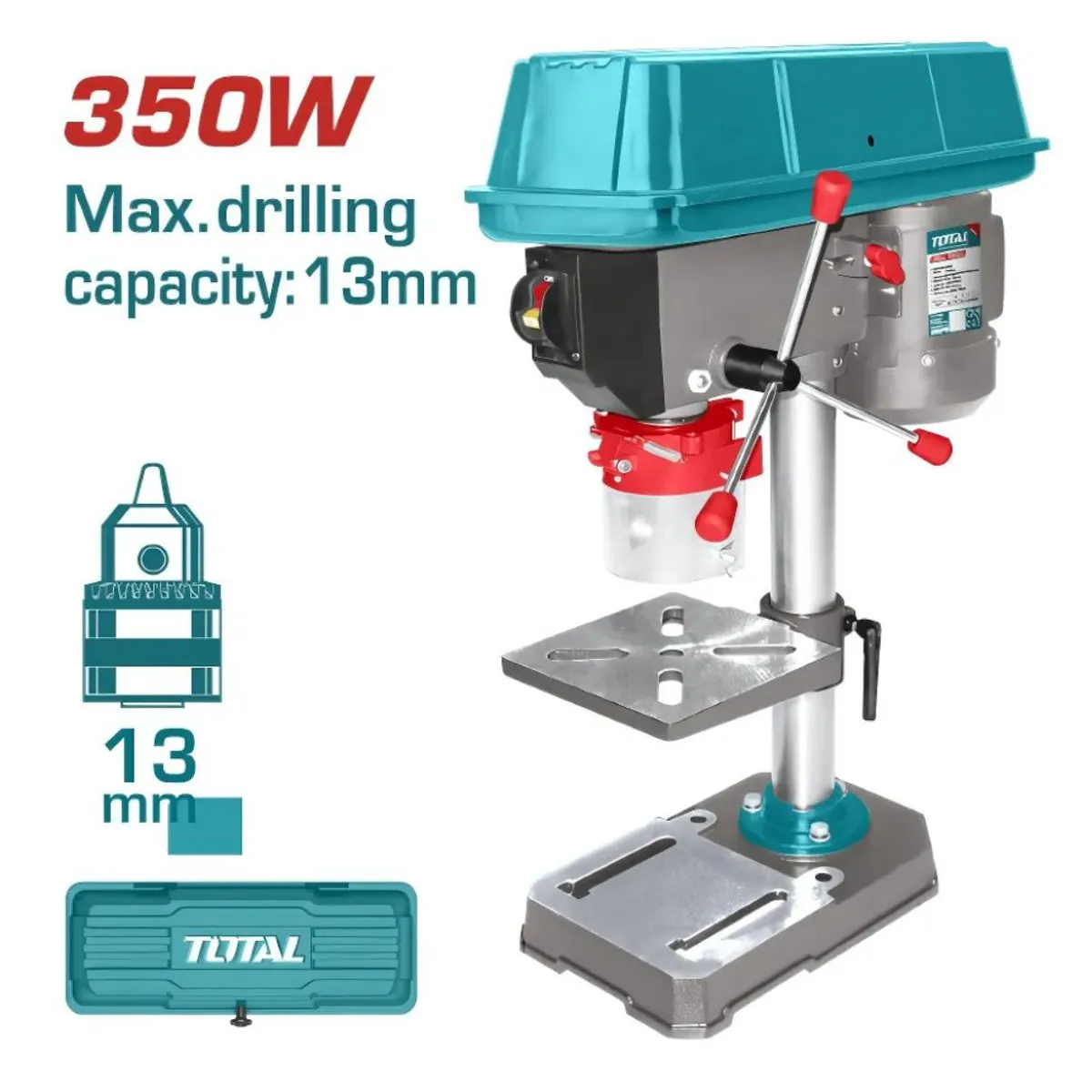 GENERICO - Taladro De Banco 0.5 Hp 13mm 350w 3070rpm Altura 59cm