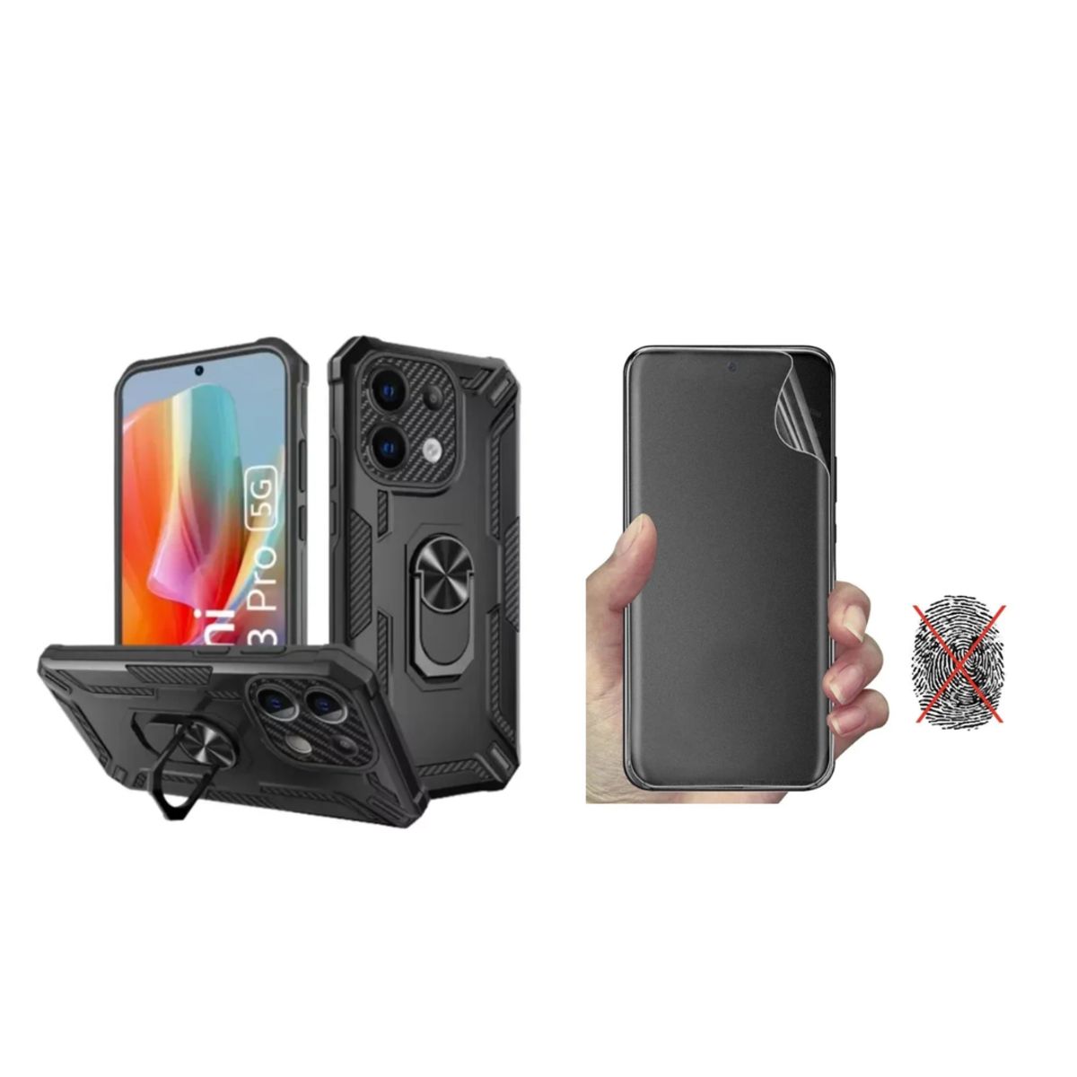 CASE - CASE ARMADURA HONOR 400 LITE + MICA HIDROGEL MATE - NEGRO