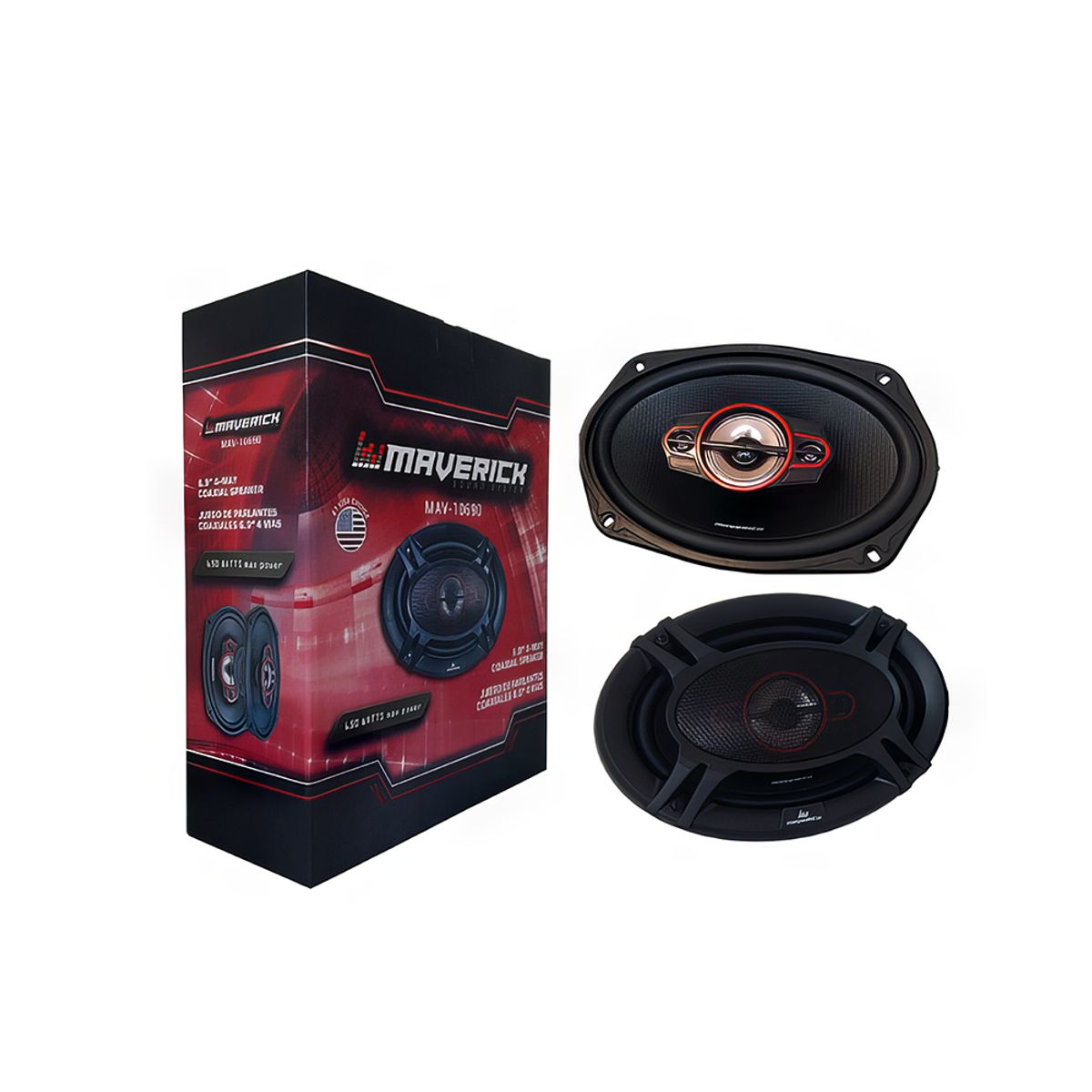 GENERICO - Juego de De Parlantes Coaxiales Maverick 6X9 4 VIAS MAV-10690