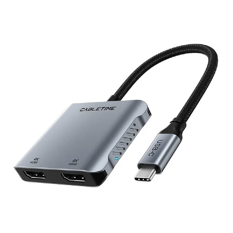 GENERICO - Adaptador de USB-C a HDMI USB-A PD CABLETIME CB73G
