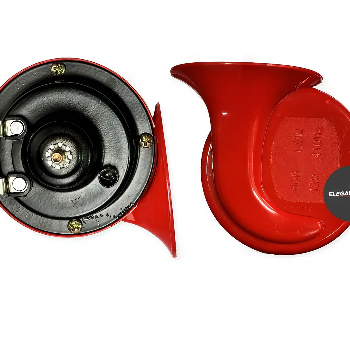 GENERICO - Claxon Caracol Rojo 2PCS 12V auto camioneta