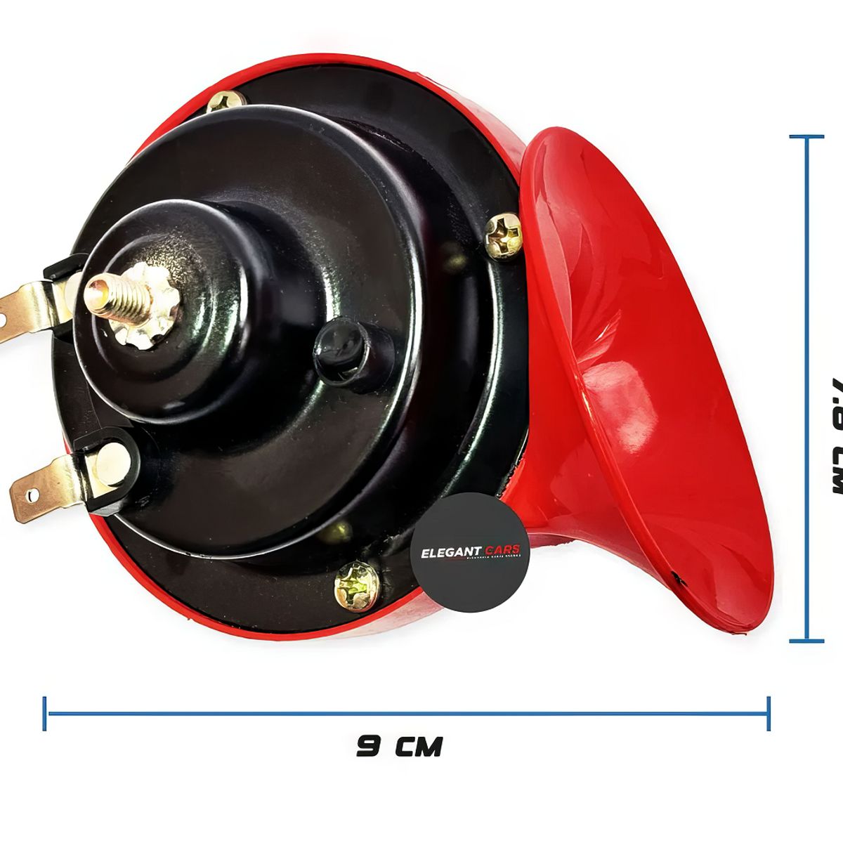 GENERICO - Claxon Caracol Rojo 2PCS 12V auto camioneta