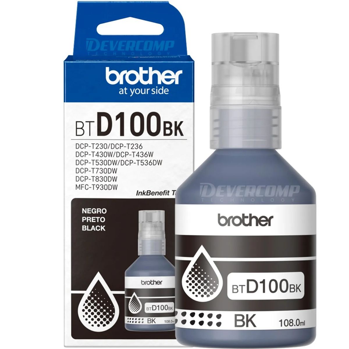 BROTHER - Pack x 4 Botellas Tintas BTD100 CMYK Brother