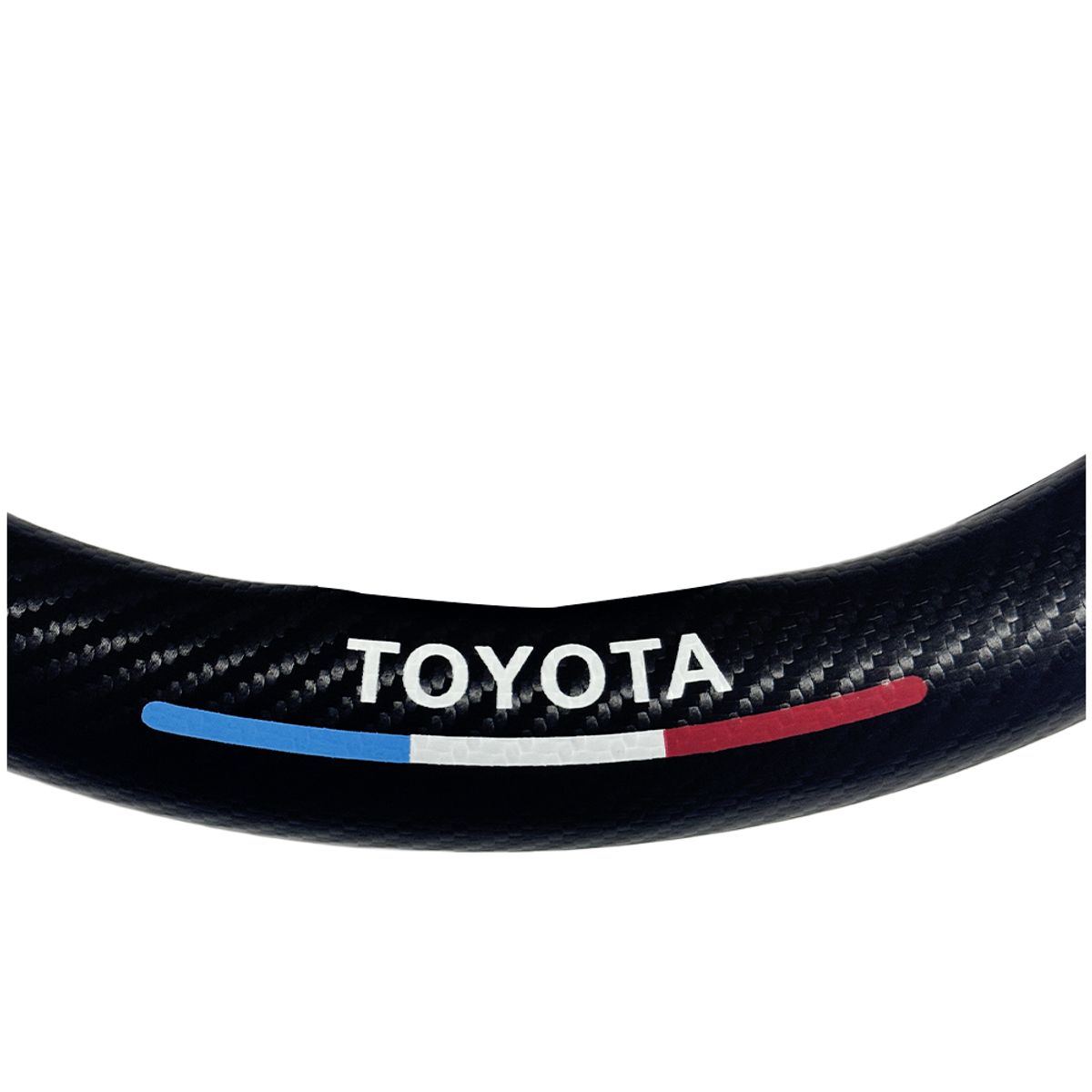 GENERICO - Forro de timon premiun toyota fibra de carbono negro