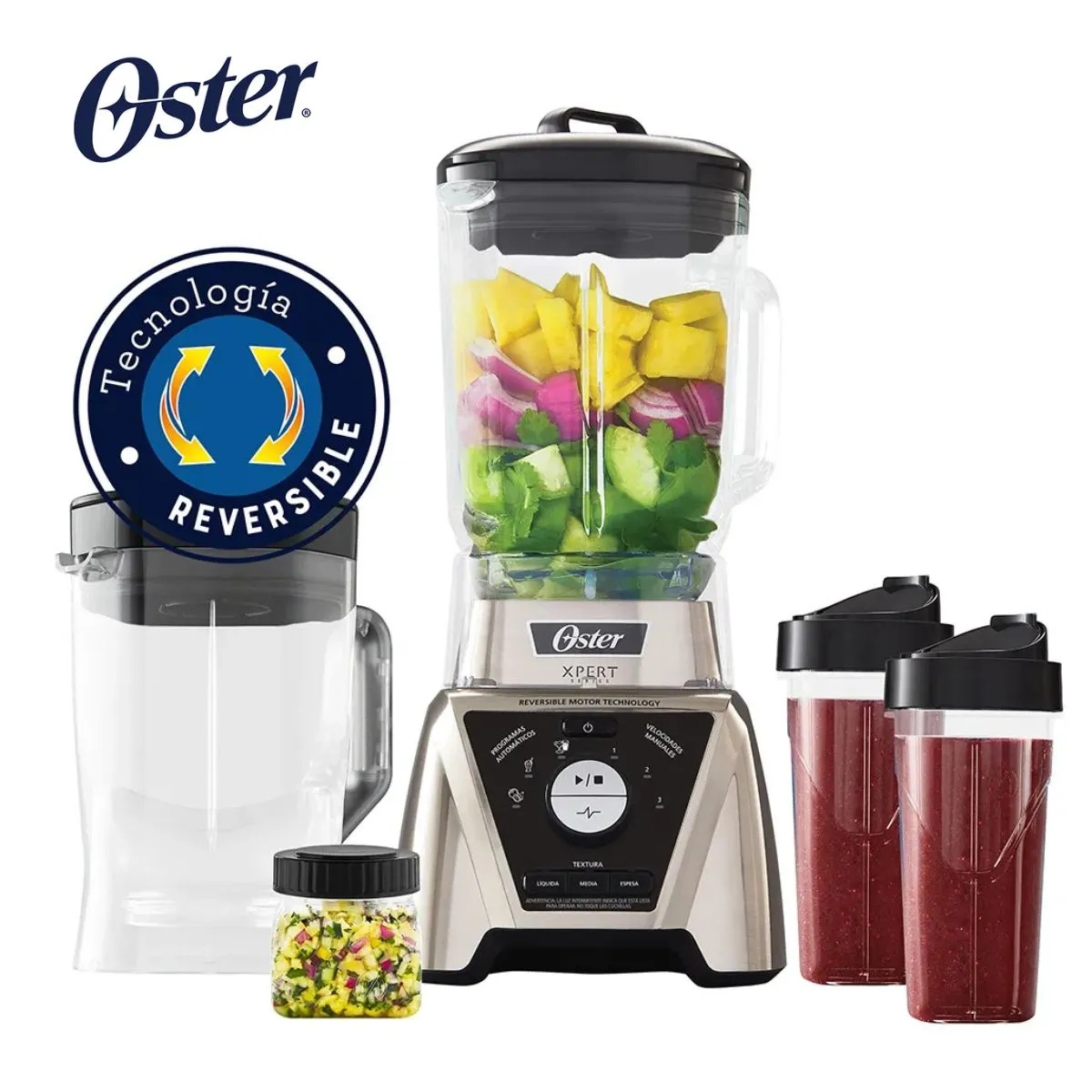 OSTER - Licuadora Oster con control de textura BLST3B  + Accesorios