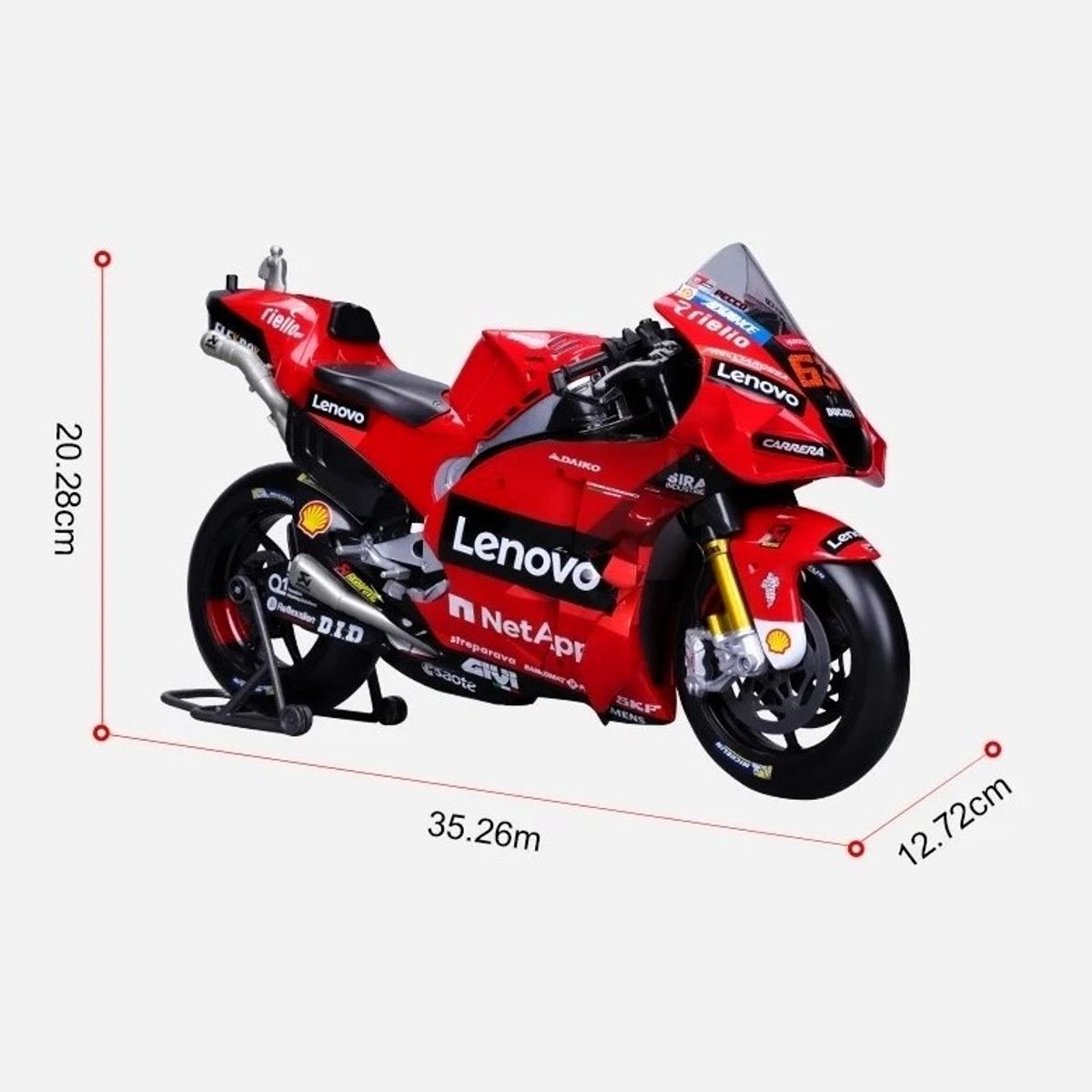 MAISTO - Moto Colección Ducati Escala 1/6 ( 35 Cm ) Metal Diecast