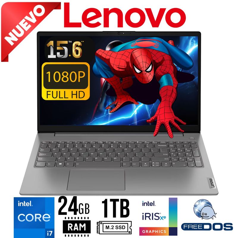 LENOVO - Laptop LENOVO V15 G4 IRU 156´ FHD Core I7-1355U RAM 24GB SSD 1TB Free Dos