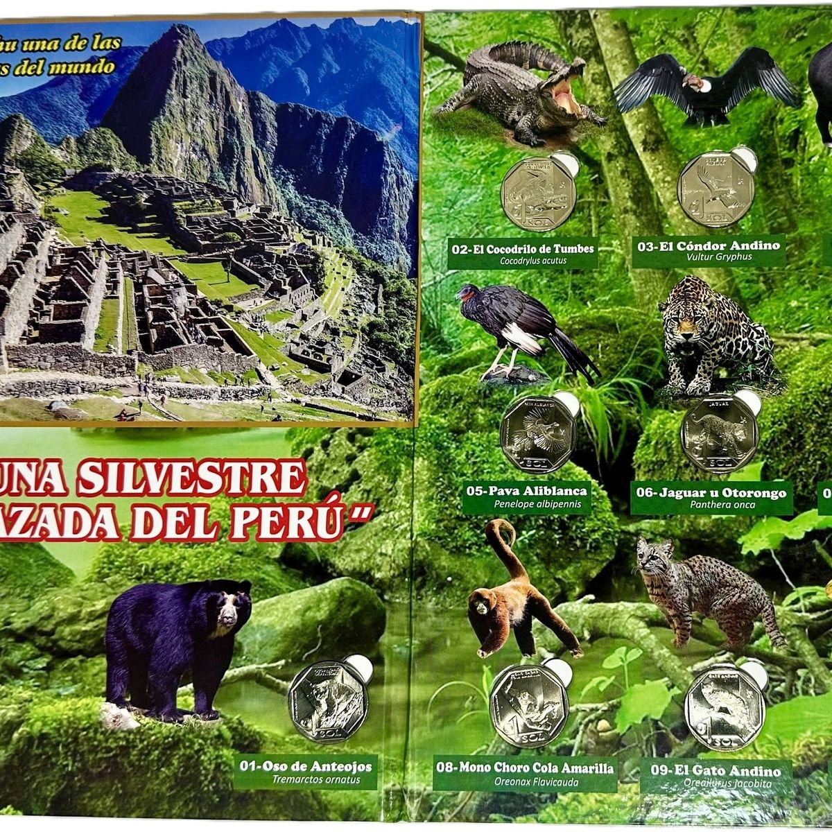 PERU - Colección Monedas Serie Fauna Silvestre Amenazada Del Perú