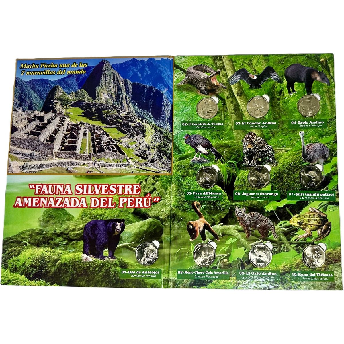 PERU - Colección Monedas Serie Fauna Silvestre Amenazada Del Perú