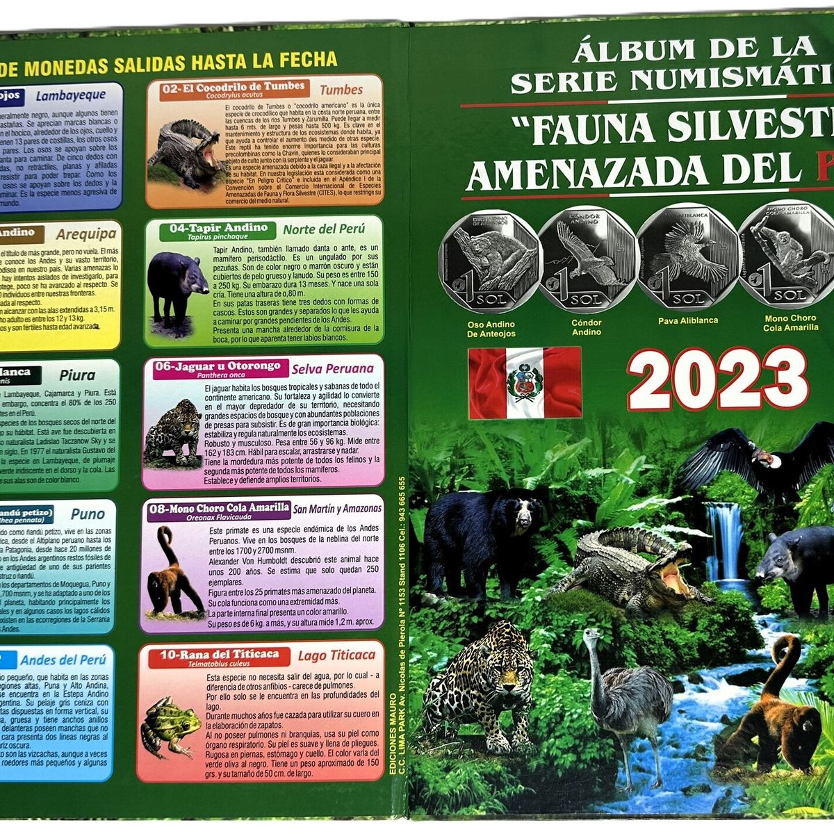PERU - Colección Monedas Serie Fauna Silvestre Amenazada Del Perú