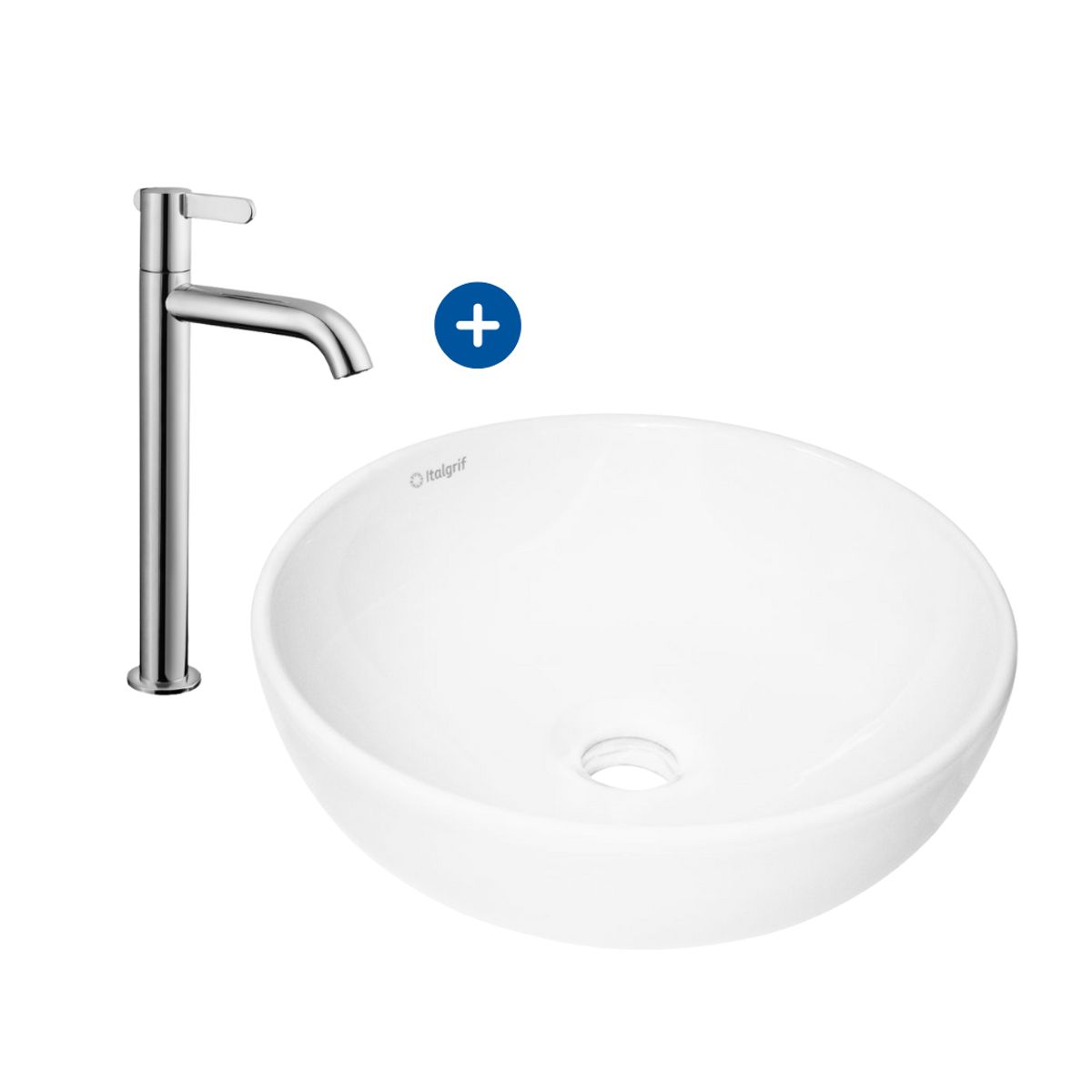 ITALGRIF - Combo Italgrif Bowl para baño Buzios y Llave alta Cartagena