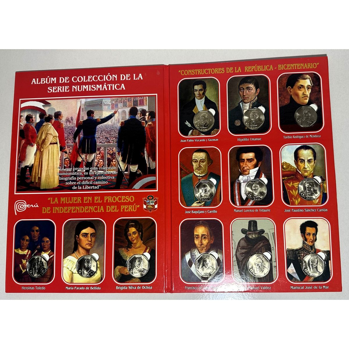 PERU - Colección Monedas Serie Constructores de la República