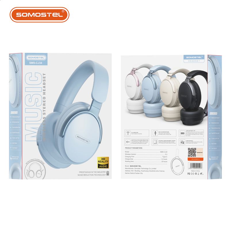 Auriculares Inalámbricos SOMOSTEL HiFi SMS-CJ34 Bluetooth SOMOSTEL