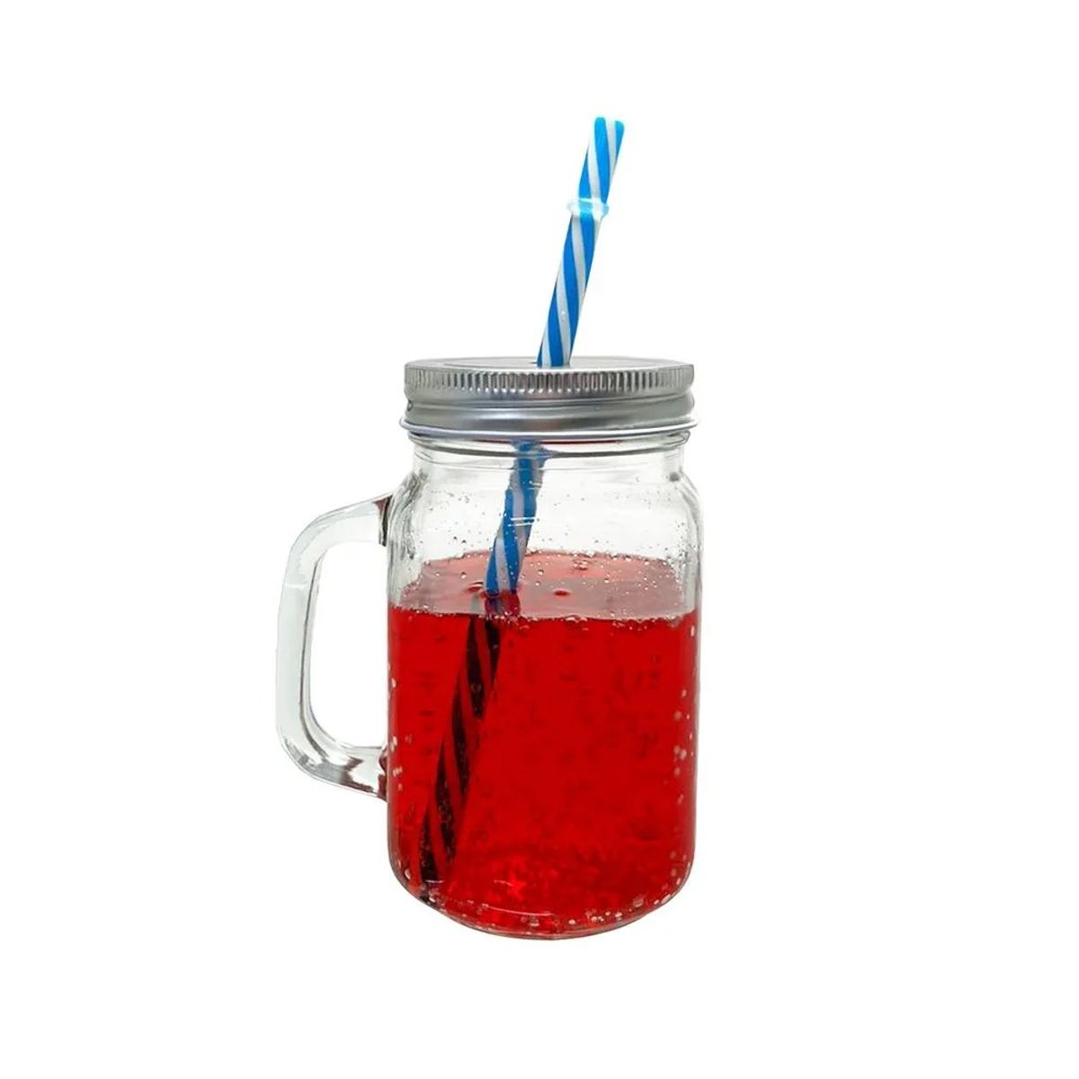 ICHIMATSU - Mason Jar 500 Ml Liso T/Metal C/Cañita X6.