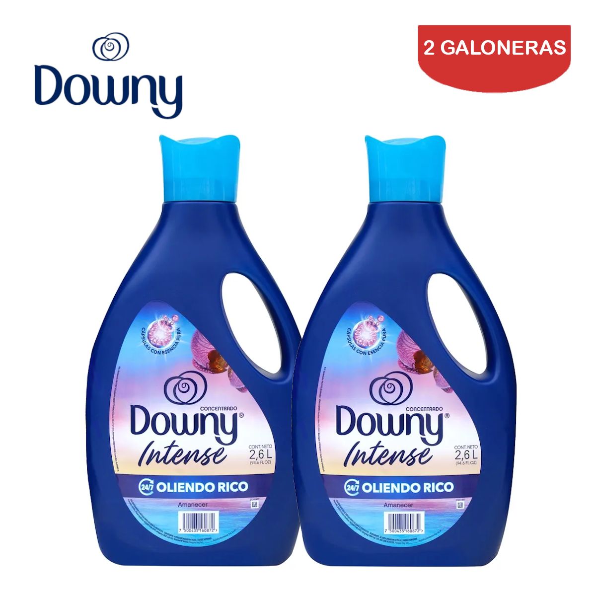 DOWNY - Suavizante 2.6 litros amanecer DOWNY Intense. Pack 2 galones