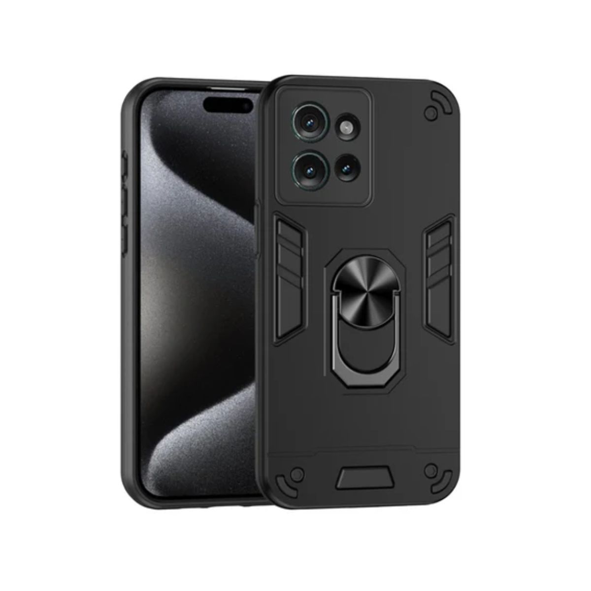 CASE - CASE ARMADURA PARA MOTOROLA G15  - NEGRO