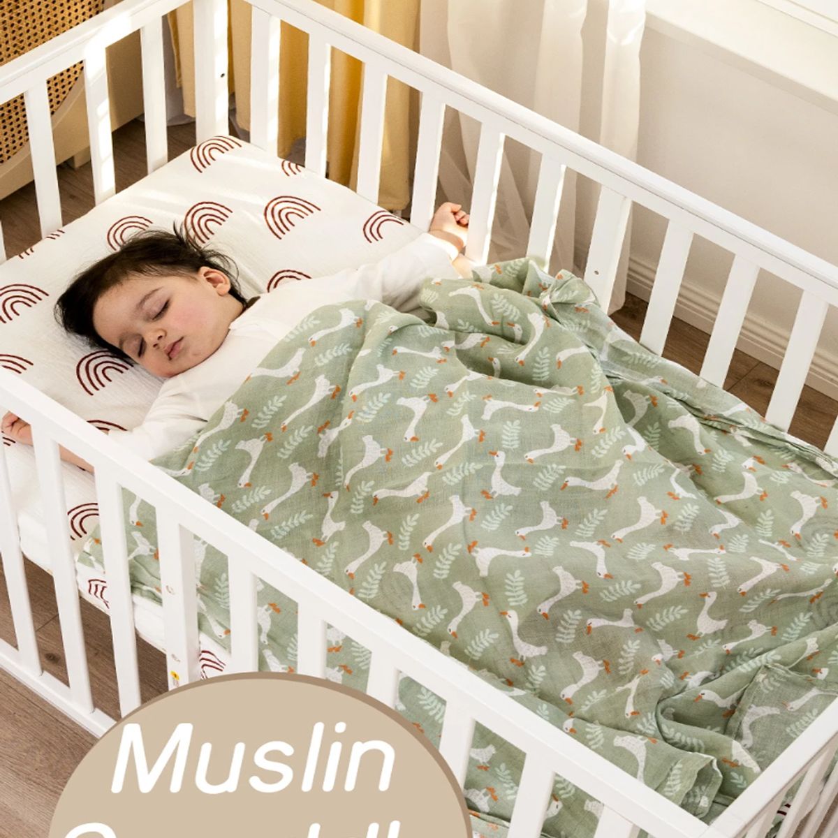 GENERICO - Manta Muselina para Bebé Algodón y Bambú Pack x 4 Unidades