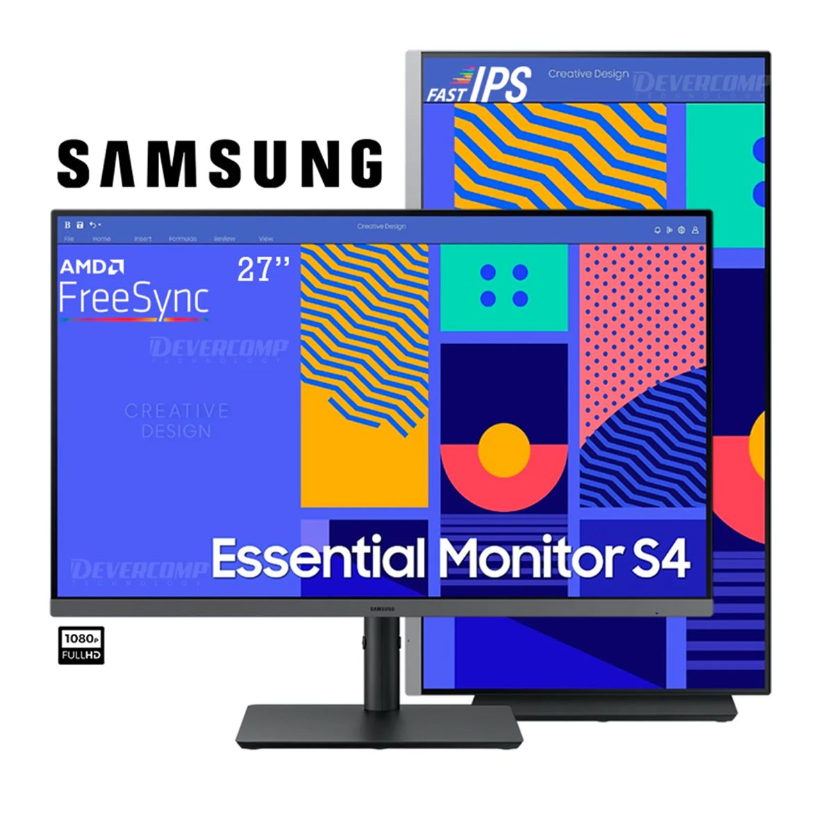 SAMSUNG - Monitor Samsung LS27C432GANXZA 27 FHD IPS 100Hz HDMI USB DP