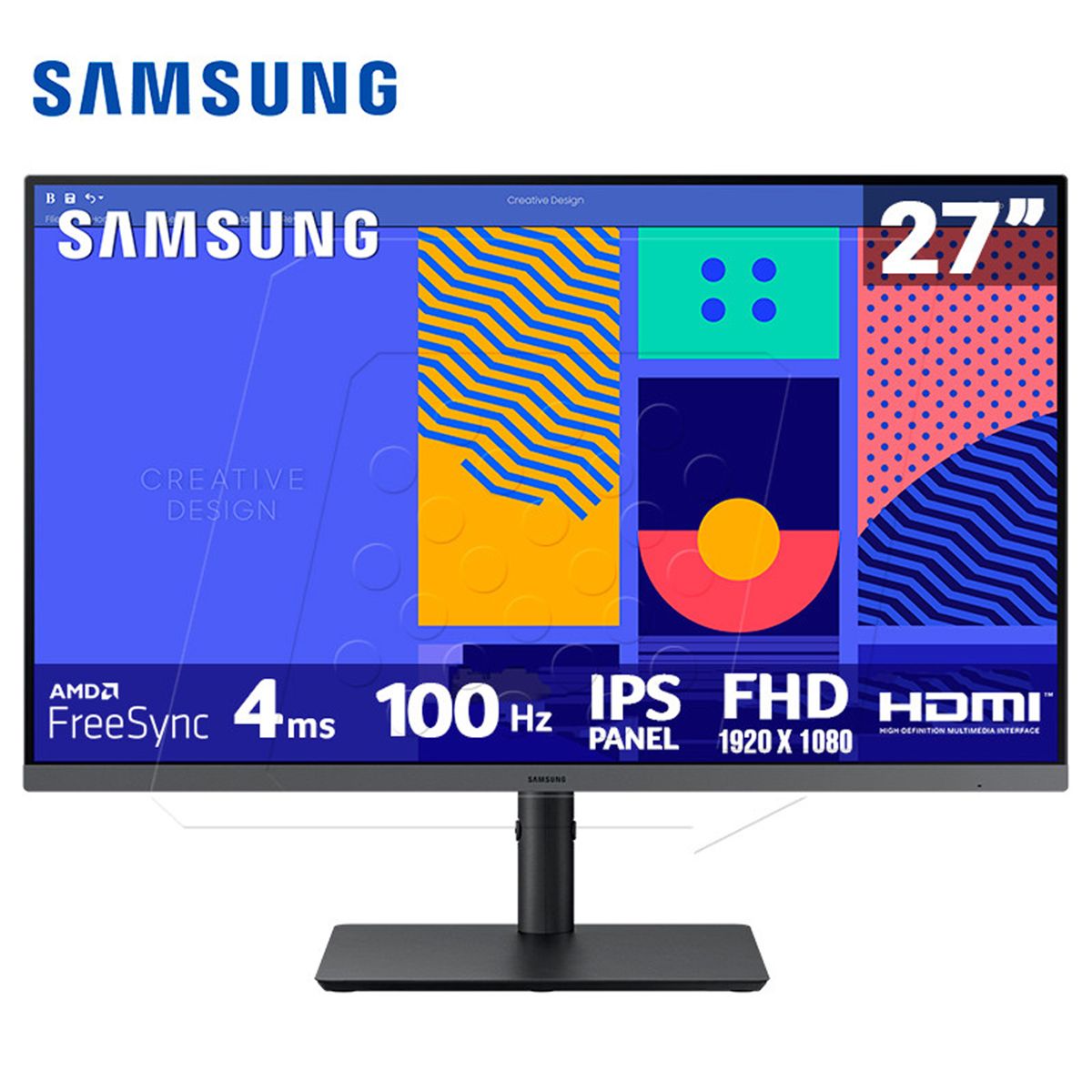 SAMSUNG - Monitor Samsung LS27C432GANXZA 27 FHD IPS 100Hz HDMI USB DP