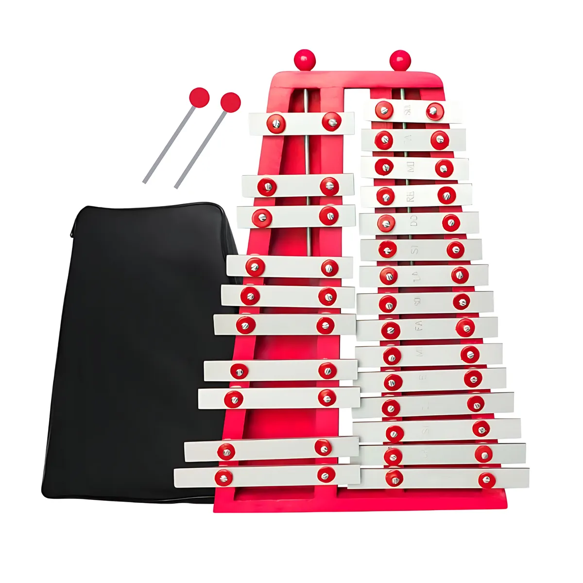 GENERICO - XILÓFONO CROMÁTICO ROJO de 25 notas más funda