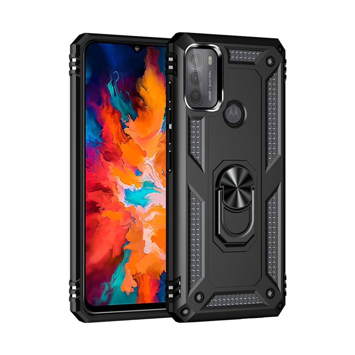 CASE - CASE ARMADURA PARA MOTOROLA G20  - NEGRO