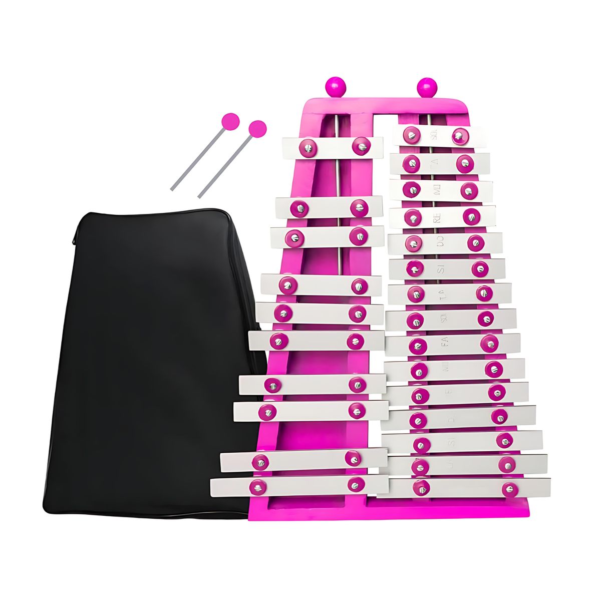 GENERICO - XILÓFONO CROMÁTICO ROSADO de 25 notas más funda