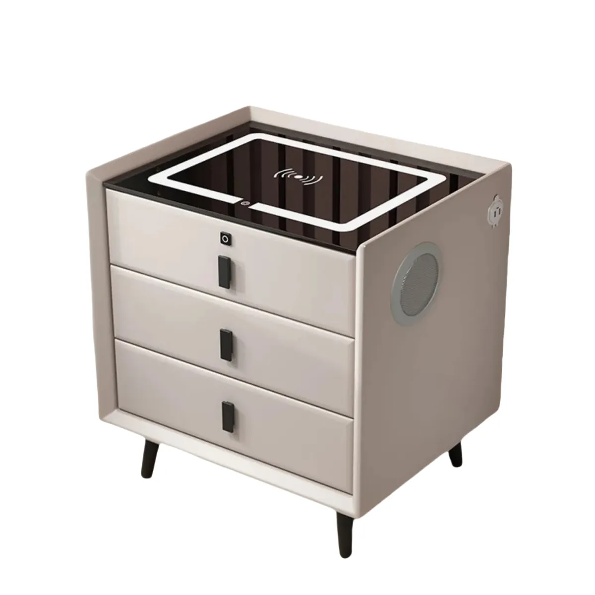 ANYHOGAR - Velador Carga Inalámbrica Parlante Y Luz Inteligente Huella