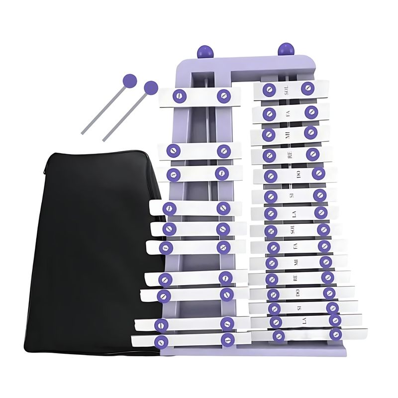GENERICO - XILÓFONO CROMÁTICO MORADO de 25 notas más funda