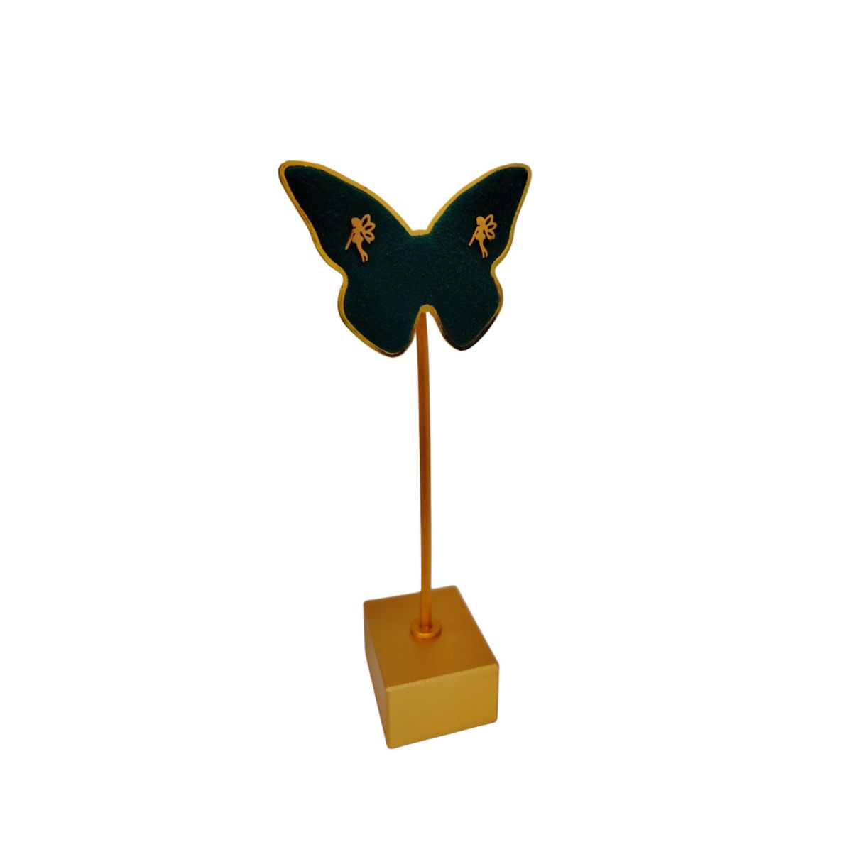 GENERICO - Pack Acero Collar con dije y Aretes - Hada Dorada