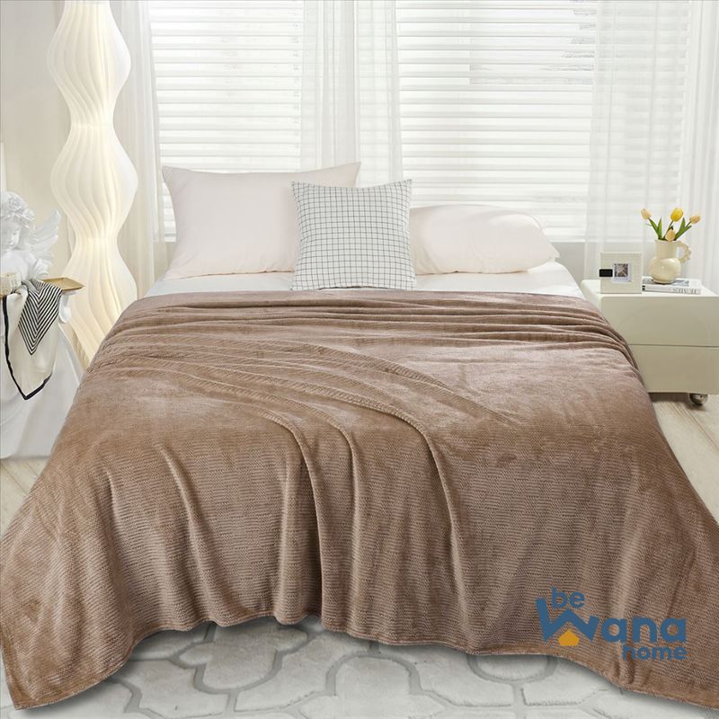 CASATEX - Manta Antialérgica Delgada Piel de Angel PREMIUM 2PLAZAS BROWN