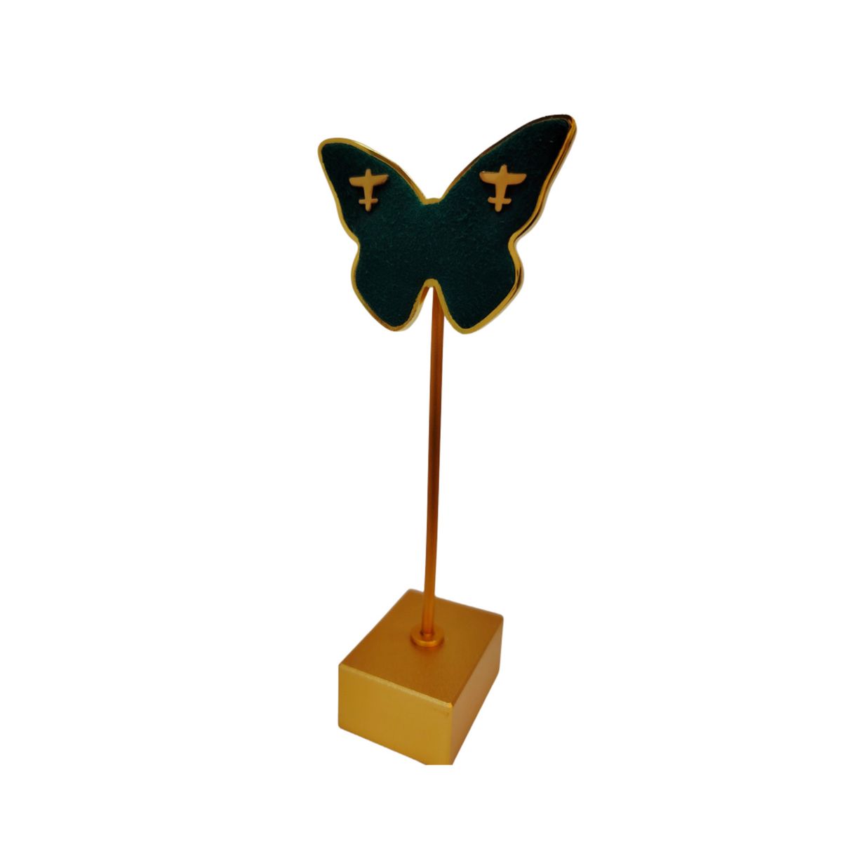 GENERICO - Pack Acero Collar con dije y Aretes - Avion Full Dorado