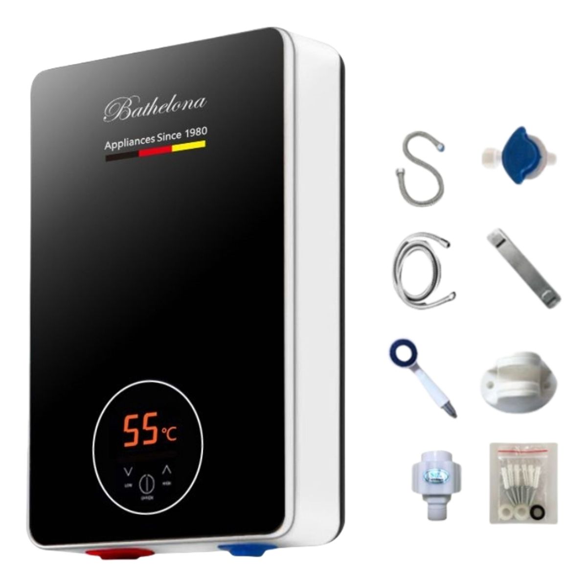 ANYHOGAR - Calentador De Agua Electrico Instantáneo Cocina Baño 6000w