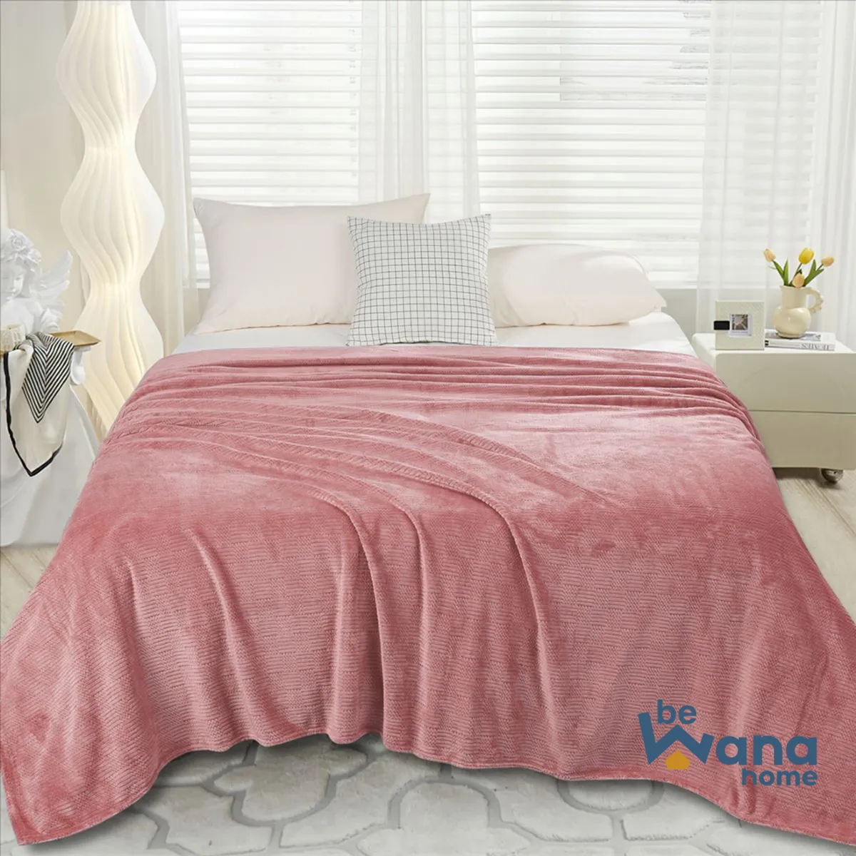 CASATEX - Manta Antialérgica Delgada Piel de Angel PREMIUM 2PLAZAS PINK