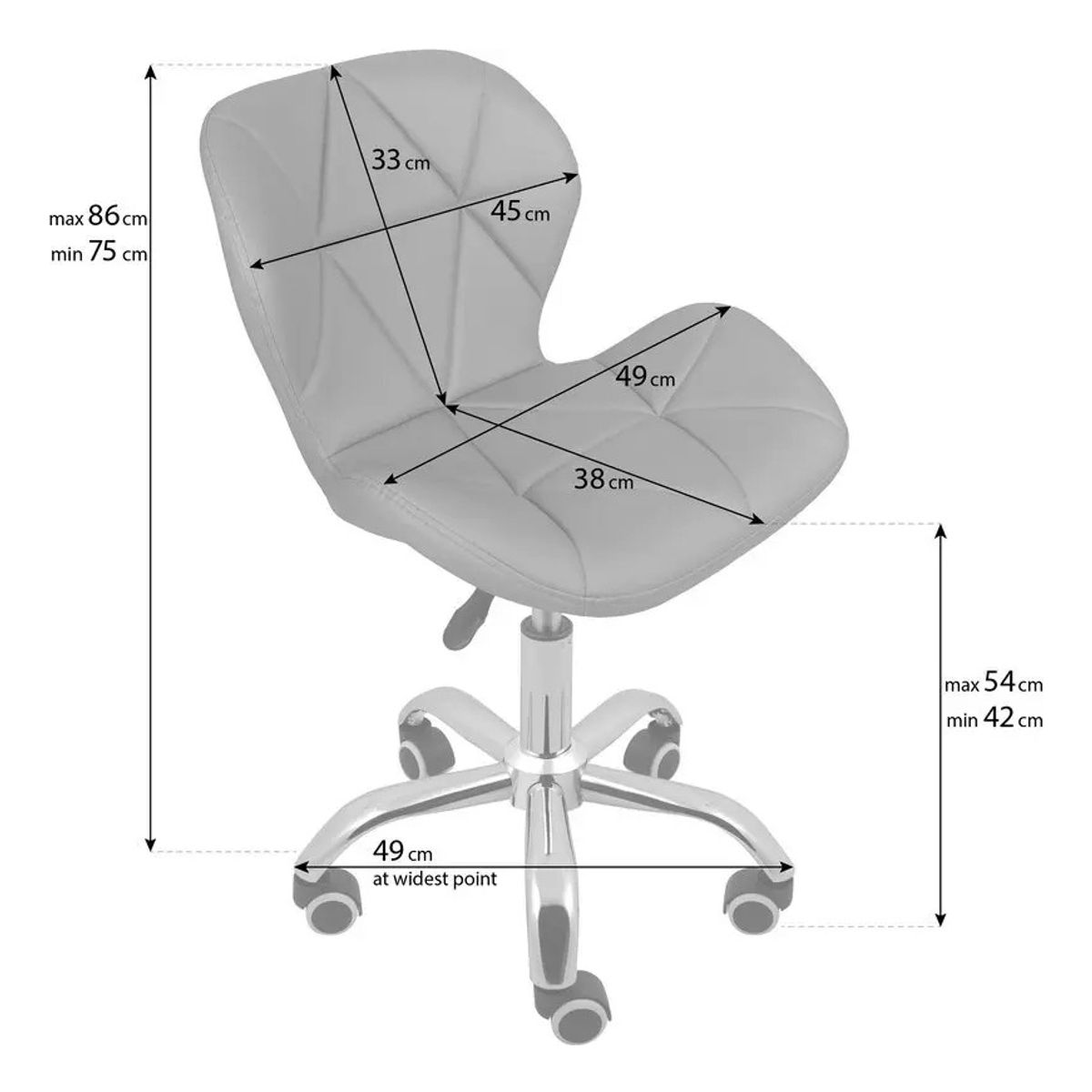 ANYHOGAR - Silla De Escritorio Acolchada Diseño Mariposa