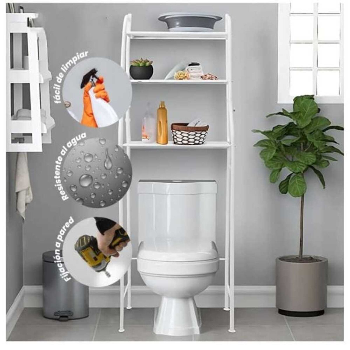 GENERICO - Estante de baño organizador - 3 Niveles