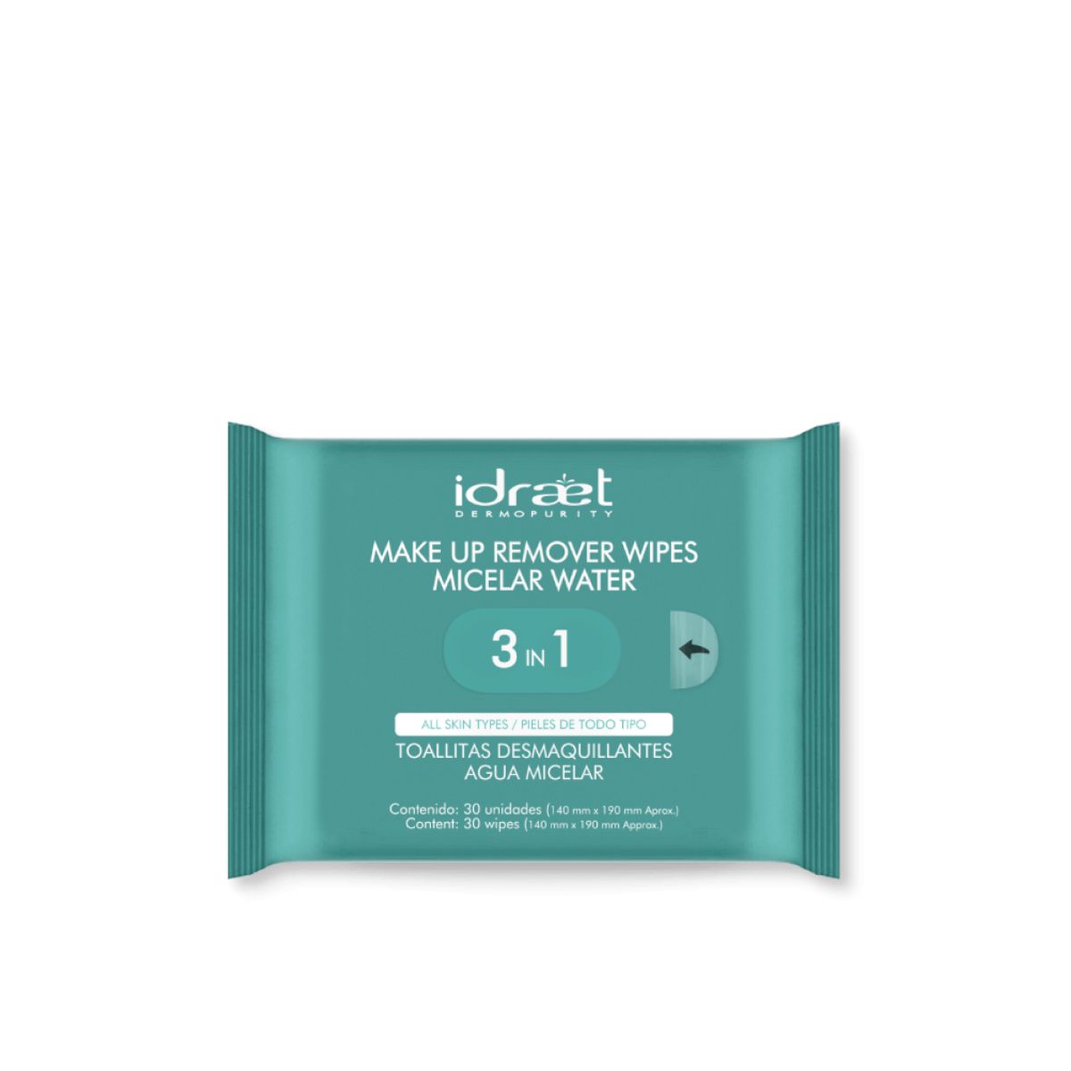 IDRAET - TOALLITA DESMAQUILLANTE DE AGUA MICELAR - IDRAET - Montalvo Spa