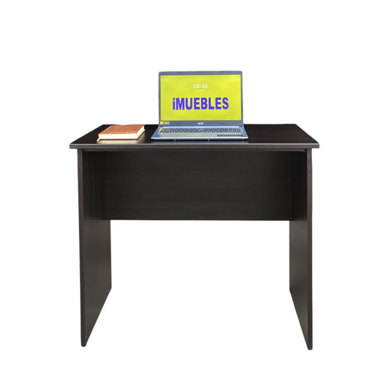 TEMEL - Escritorio de 90 cm para oficina o estudio color Wengue