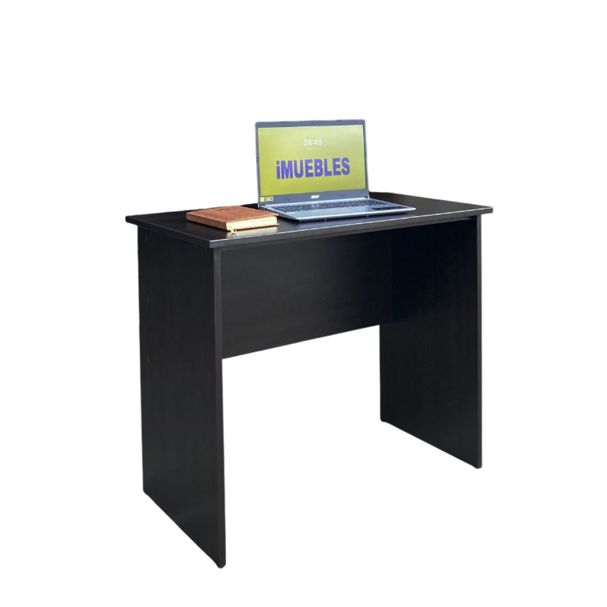 TEMEL - Escritorio de 90 cm para oficina o estudio color Wengue