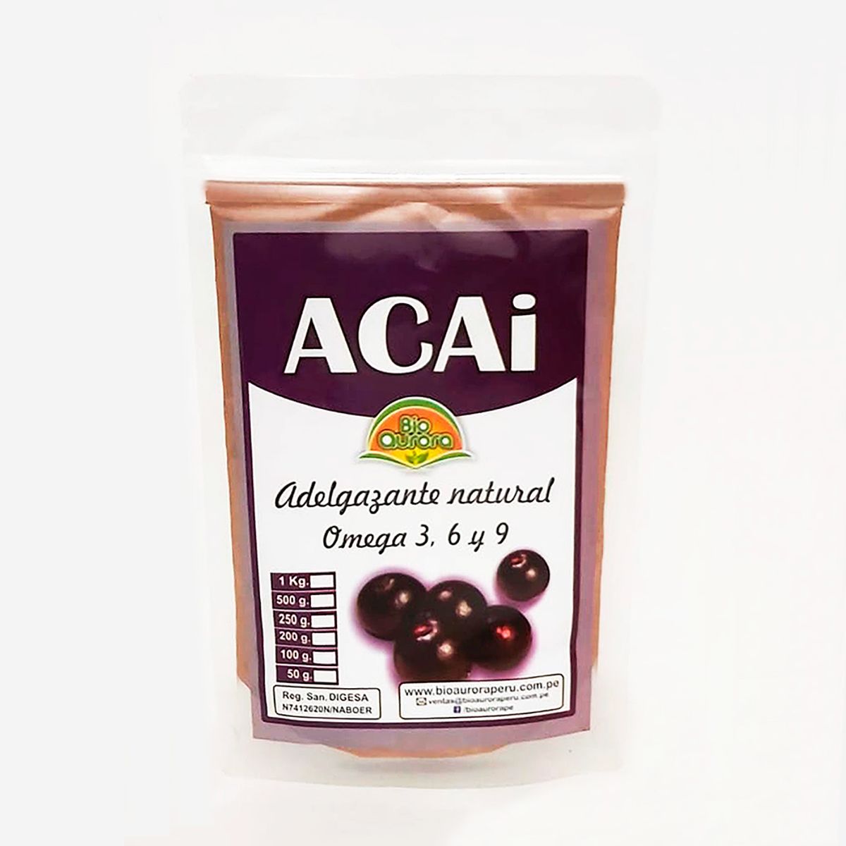 GENERICO - Harina de Acai Berry 100 gr - Bio Aurora