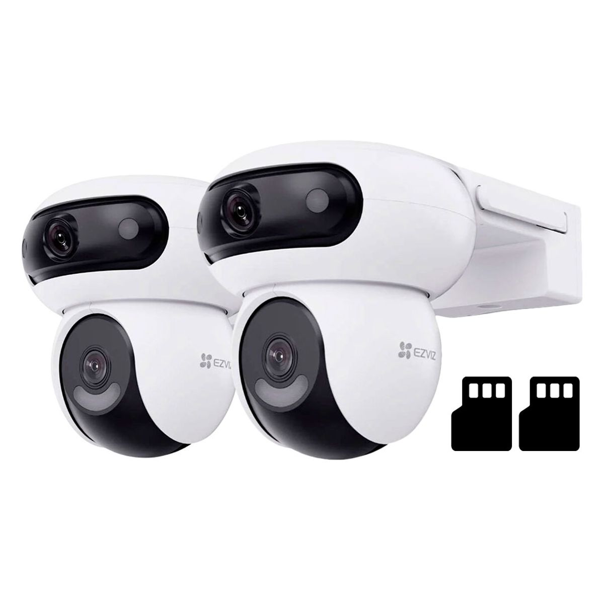 EZVIZ - EZVIZ H90 Dual 2K+ 2-PACK 64GB Cámara de Seguridad WIFI 4MP